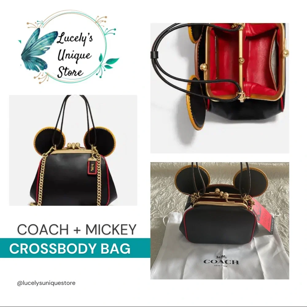 NWT Coach + Mickey Mouse Crossbody Bag - Picture 2 of 2